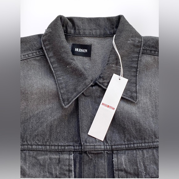 NEW Hudson Jeans Boxy Trucker Denim Jacket for Men Small - Picture 4 of 11